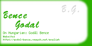bence godal business card